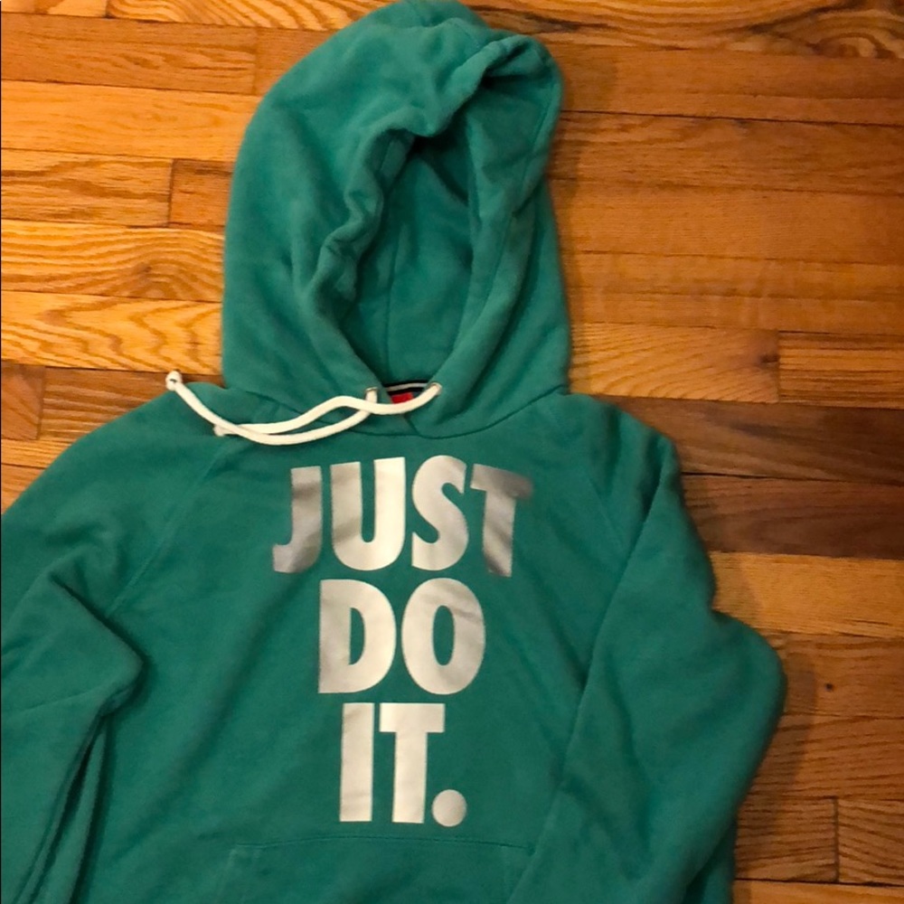 Mint Condition Green Nike Logo Hoodie